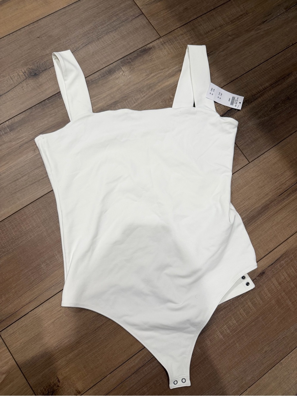 Abercrombie & Fitch White Square-Neck Bodysuit